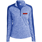 CYOF  Workout Apparel Sport-Tek Ladies' Electric Heather Colorblock 1/4-Zip Pullover