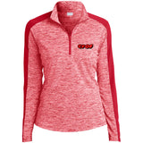 CYOF  Workout Apparel Sport-Tek Ladies' Electric Heather Colorblock 1/4-Zip Pullover