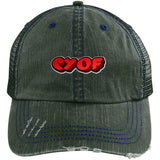CYOF Distressed Unstructured Trucker Cap