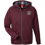 CYOFMen's Heathered Performance Hooded Jacket