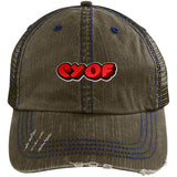 CYOF Distressed Unstructured Trucker Cap